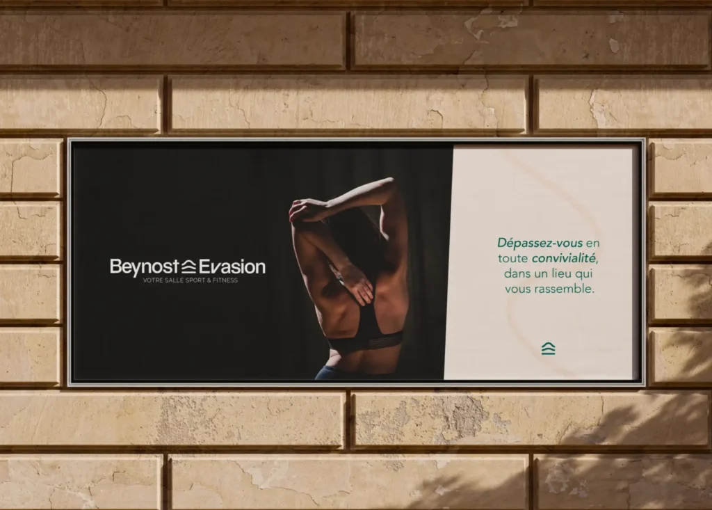 Enseigne et panneau publicitaire Beynost Évasion — signalétique salle sport Côtière